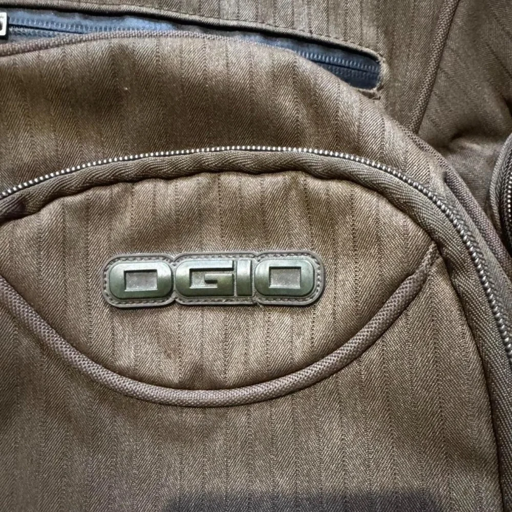 OGIO Tan/Brown Men's Travel Backpack with Multiple Compartments